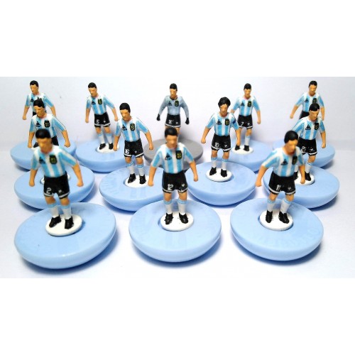 Subbuteo Andrew Table Soccer Argentina 1986 World Cup Winners National Team on Classic Hasbro Bases